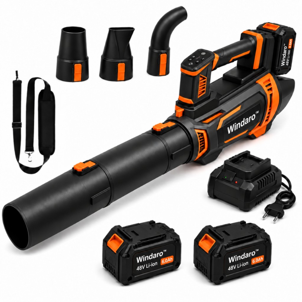 Kit completo Windaro con soffiatore, batterie e accessori